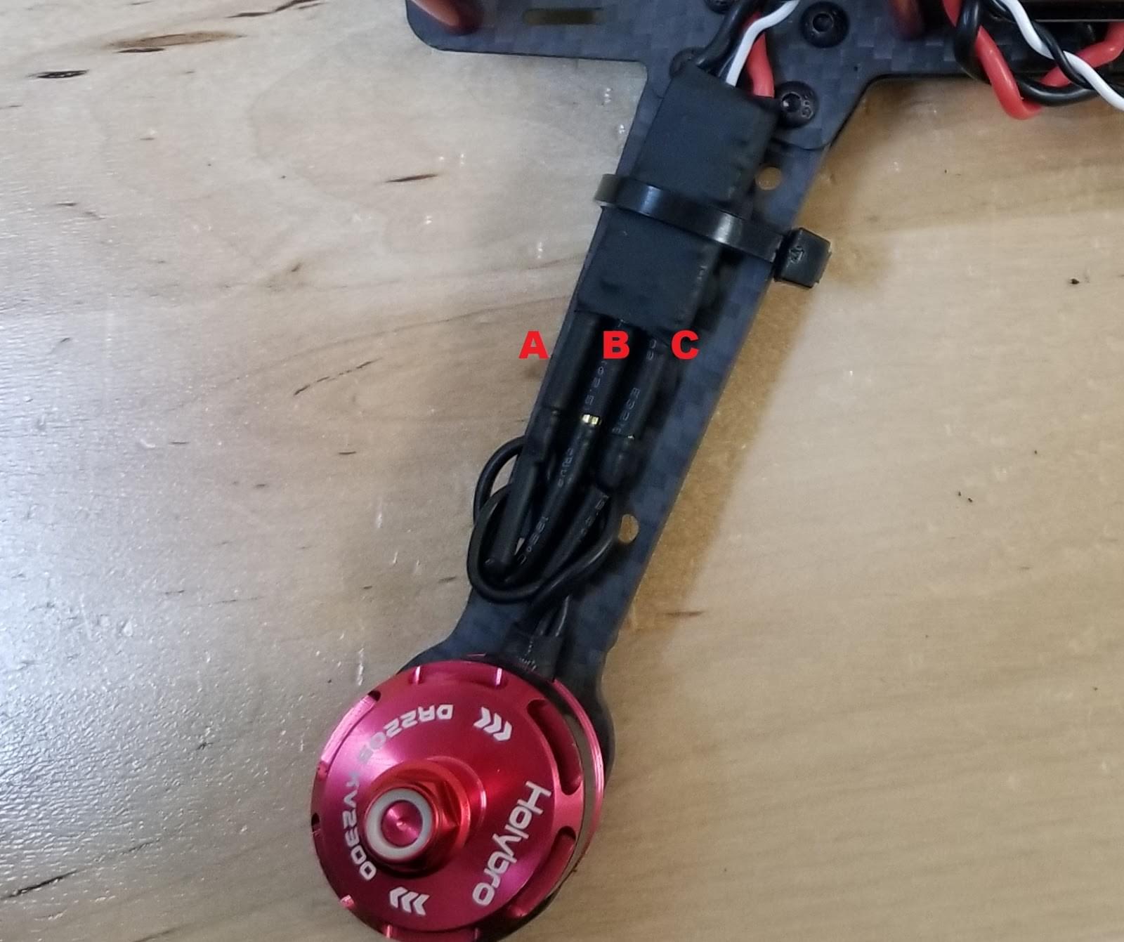 QAV250 Connect ESCs to Power