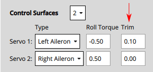 Control Surface Trimming