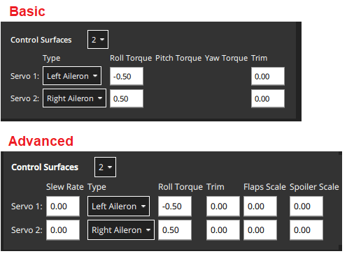 Control Surface Setup Example