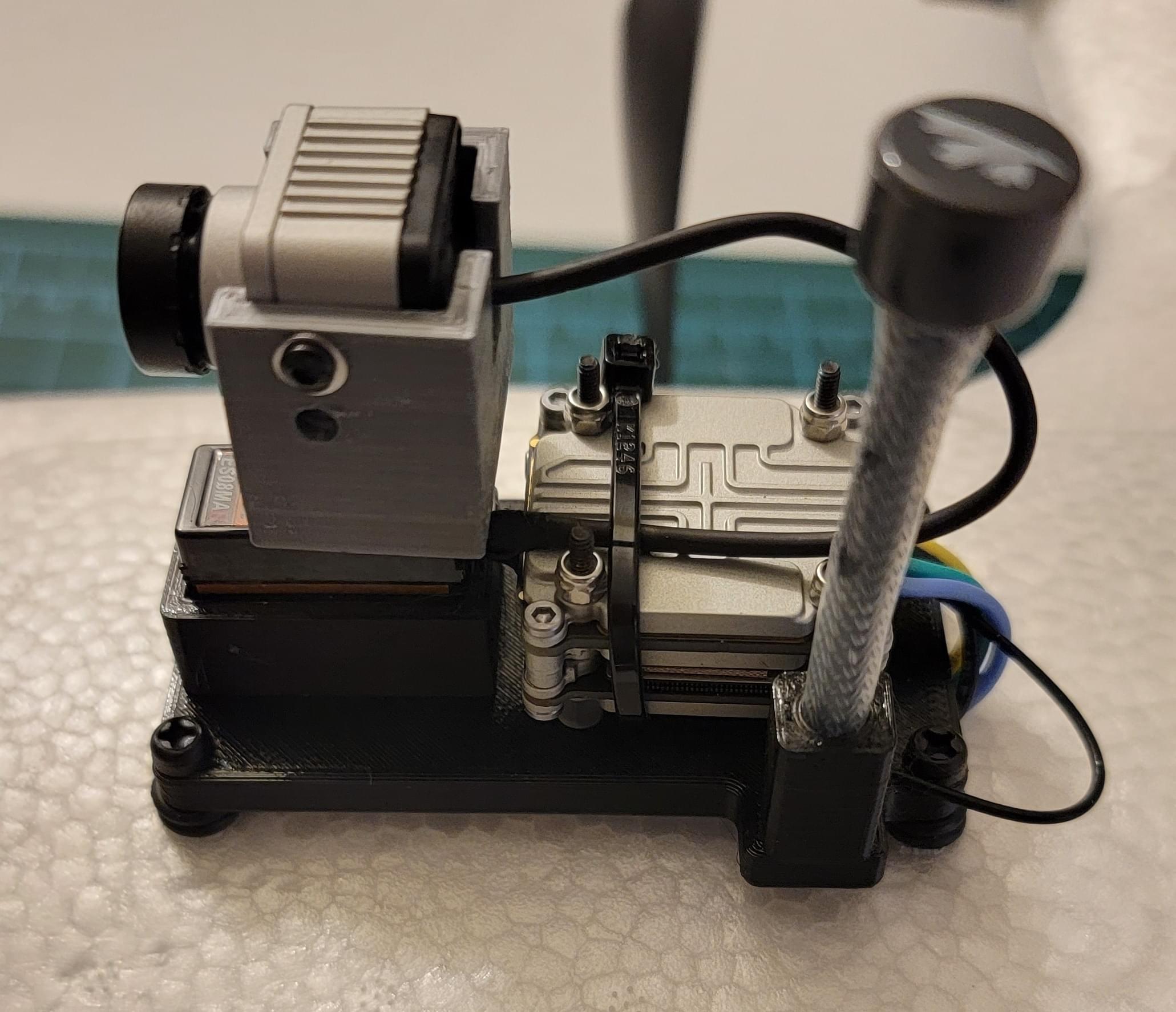 FPV pod close up mounted on the RD2 airframe