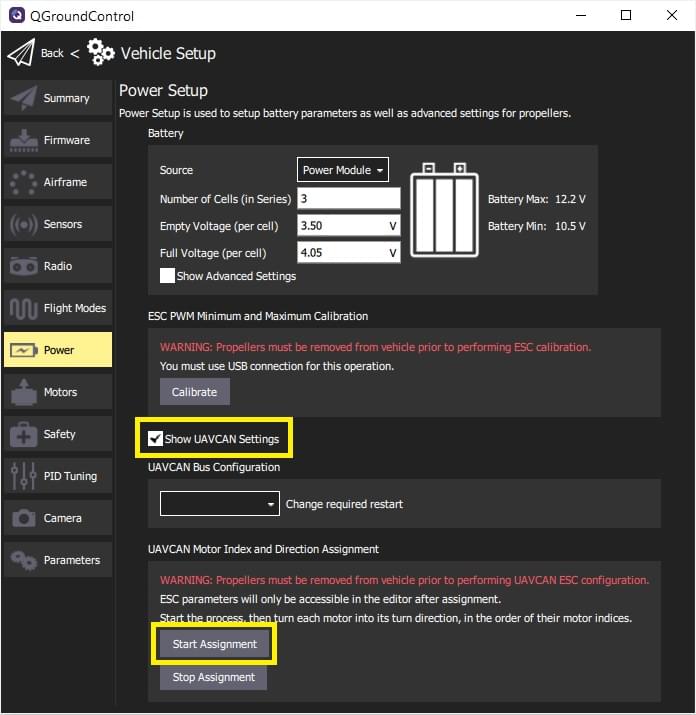 QGC - DroneCAN ESC auto-enumeration