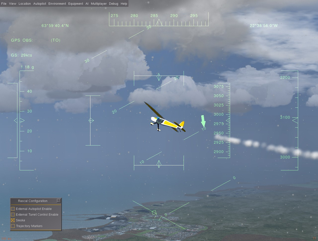 Rascal plane FlightGear advanced options