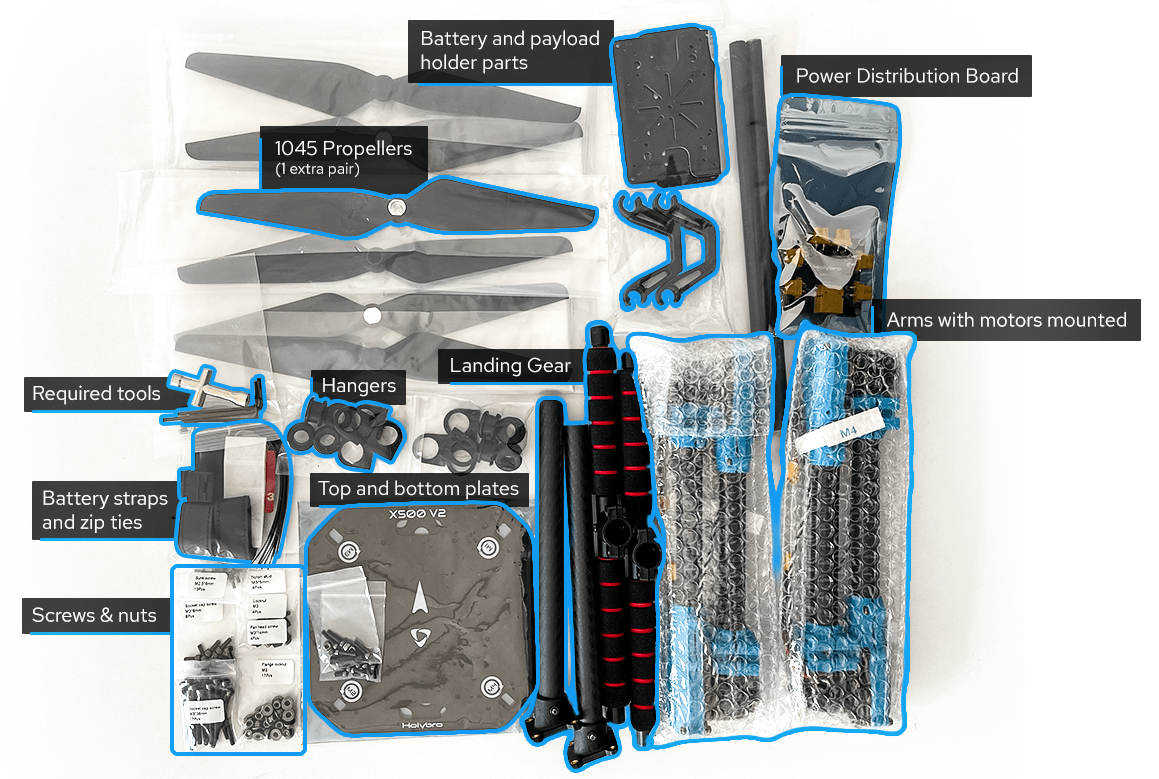 X500V2 ARF Kit Full Package Contents